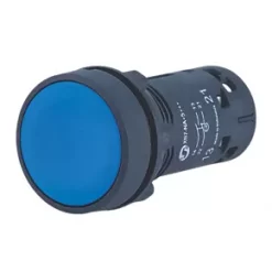 Brand new 😀 Schneider Electric XB7NA65 Blue Flush Push-Button Spring-Return NO/NC ✔️